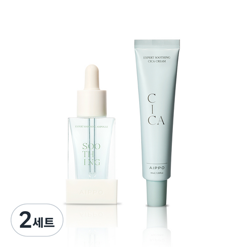 아이뽀 엑스퍼트 수딩 앰플 30ml + 시카 크림 40ml 세트, 2세트