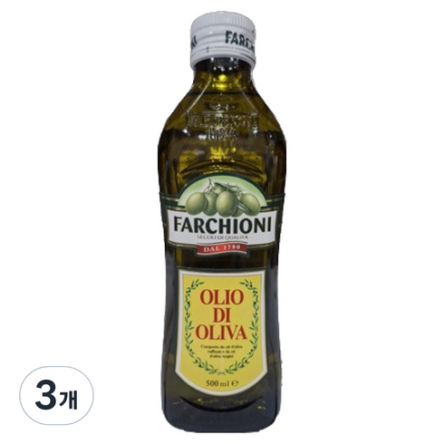 파르키오니 퓨어 올리브유, 500ml, 3개