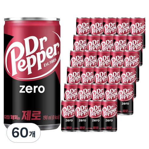 닥터페퍼 제로 탄산음료, 190ml, 60개