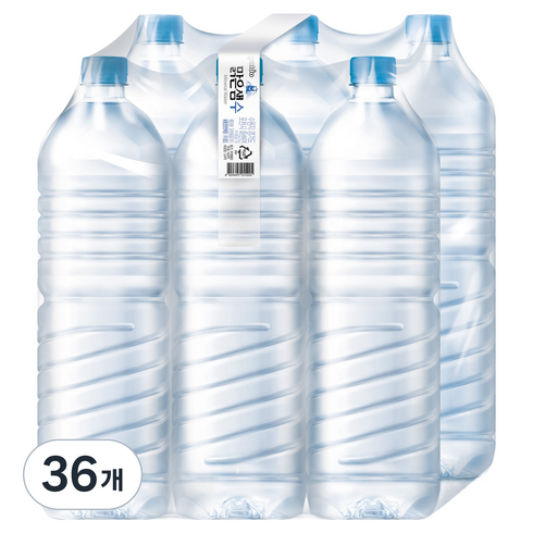 팔도맑은샘 맑은샘수 무라벨, 36개, 2L