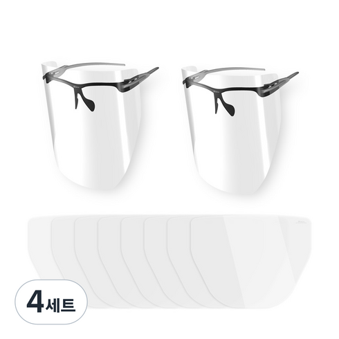 에스뷰 투명 안면보호 위생마스크 스탠다드 필름 10p + 안경프레임 2p SHM-BOX-SD, 4세트