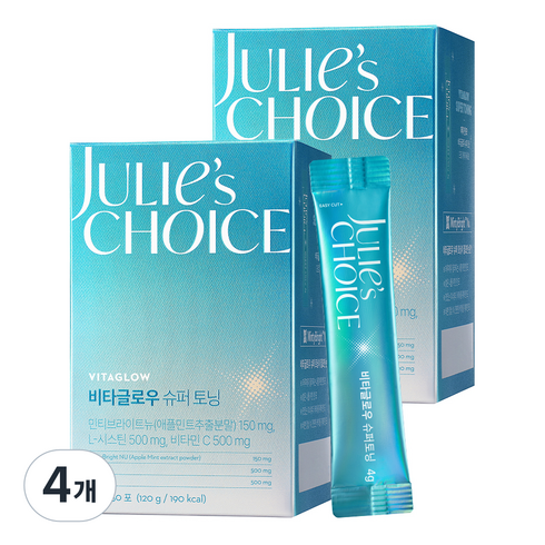 줄리스초이스 비타글로우 슈퍼 토닝, 30회분, 4개