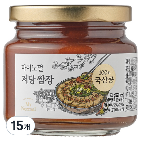 마이노멀 저당 쌈장, 230g, 15개