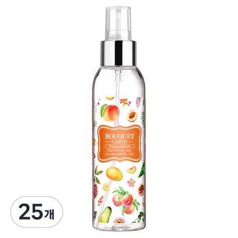 부케가르니 프레그런스드 헤어&바디미스트 트로피컬피치, 145ml, 25개