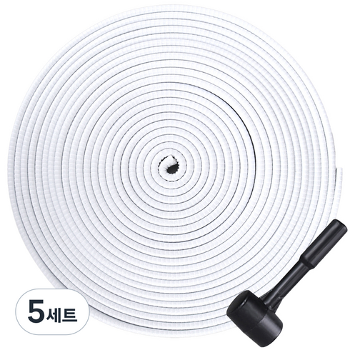 지엠지모터스 차량용 문콕 방지 도어 가드 몰딩 엣지 +고무망치, 화이트, 5세트