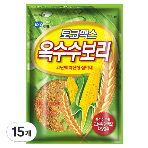 토코맥스 옥수수보리 떡밥, 450g, 15개