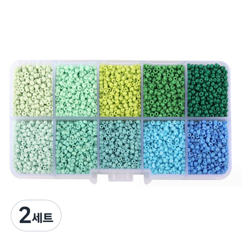 알로데 알록달록 시드비즈 DIY 키트 2mm 세트, TYPE 04, 2세트