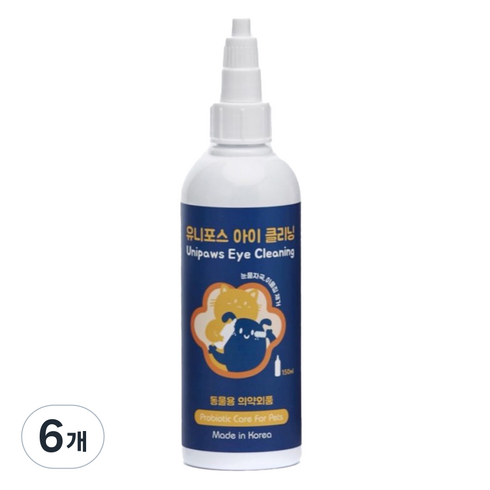 유니포스 아이 클리닝 저자극 눈물지우개, 6개, 150ml