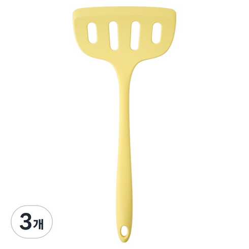 이지실리 파스텔 실리콘 계란말이 와이드 뒤집개 27.5cm, 옐로우, 3개