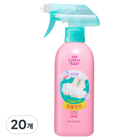 온더바디 코튼풋 발을 씻자 풋샴푸 비누향, 1개입, 20개, 385ml