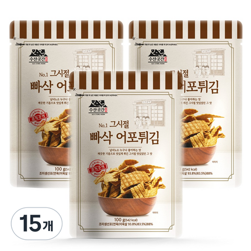수산곳간 카놀라유 빠삭 어포튀김, 100g, 15개