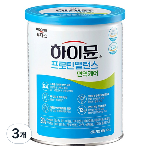 하이뮨 일동후디스 프로틴 밸런스 면역케어 산양초유, 304g, 3개