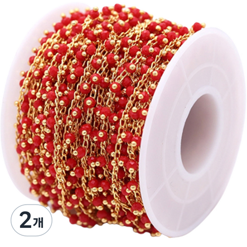 알로데 쥬얼리 팔찌 발찌 만들기 DIY 체인 3mm x 1m, NO 04, 2개