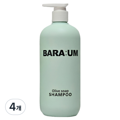 바라움 올리브 솝 샴푸, 4개, 490ml