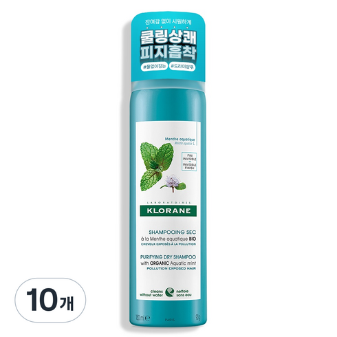 클로란 아쿠아민트 쿨세범 드라이샴푸, 150ml, 10개