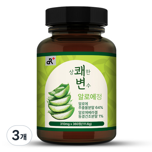 두리농산 상쾌한 변수 알로에정, 3개, 111.6g