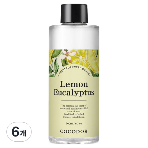코코도르 디퓨저 리필액, 레몬 유칼립투스, 200ml, 6개