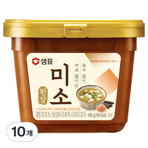 샘표 미소된장, 450g, 10개