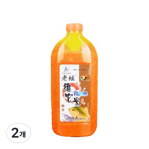 용왕낚시 비타미 민물낚시 떡밥 노랑 홍충맛, 800g, 2개
