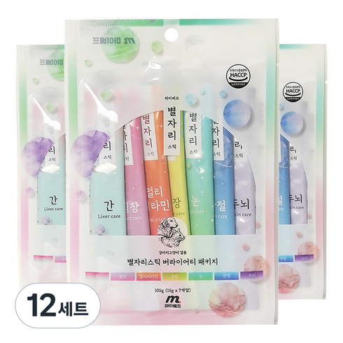 마이베프 반려동물 별자리스틱 버라이어티 영양제 7종 세트, 105g, 종합영양제, 12세트