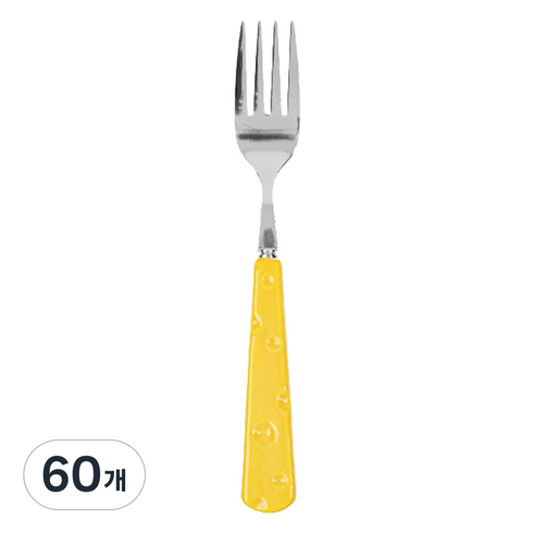 인블룸 치즈 커트러리 포크, 옐로우 체다, 60개
