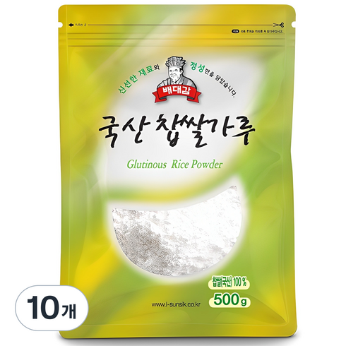 배대감 국산 찹쌀가루, 500g, 10개