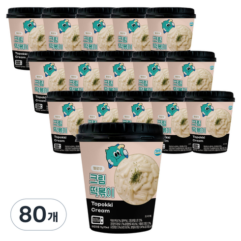 농가식품 멜로우 크림 떡볶이, 115g, 80개