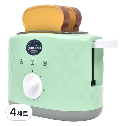 스마트쿡 소꿉놀이 토스터기, 민트, 4세트