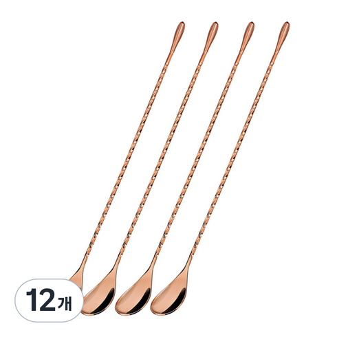 착한살림 스텐304 바스푼 30cm, 로즈골드, 12개