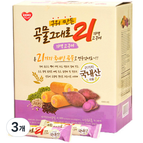 곡물그대로21 개미 구워만든 자색고구마, 1kg, 3개