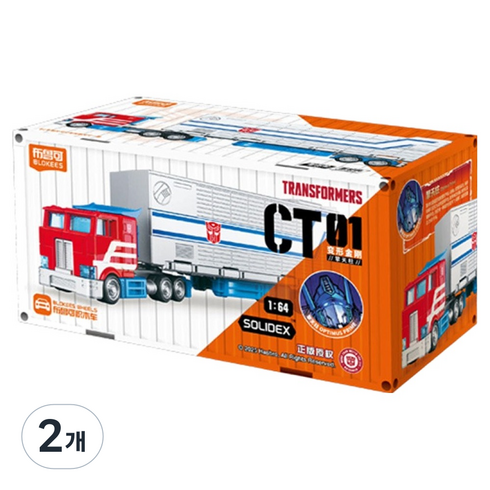 블로키 휠 트랜스포머 CT01 옵티머스 프라임 피규어, 2개