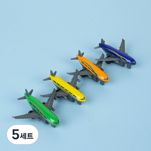 캐스비 플레이 풀백 보잉비행기 4종 세트, 혼합색상, 5세트