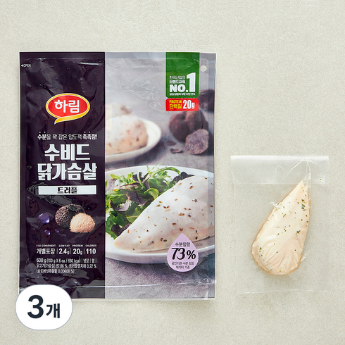 하림 수비드 닭가슴살 트러플, 100g, 3개, 6개입