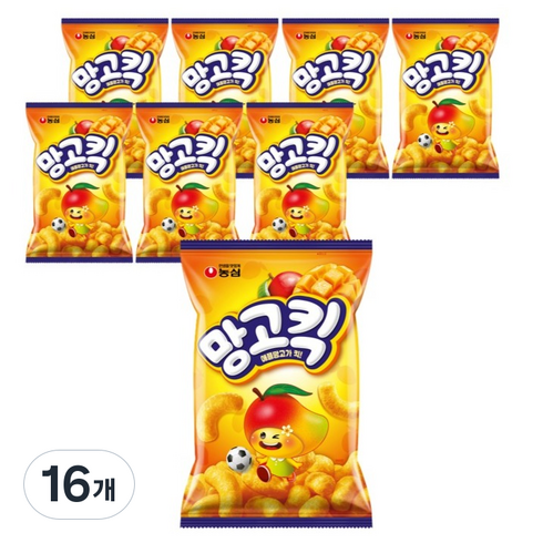 농심 망고킥, 100g, 16개