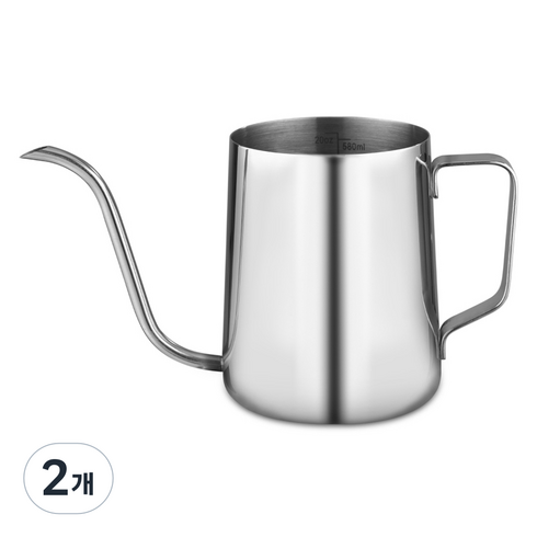 벨라쿠진 커피 드립포트 핸드드립 주전자, 600ml, 2개, 단품