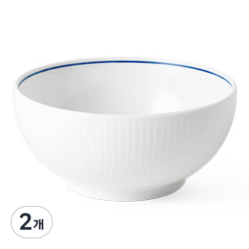 로얄코펜하겐 블루라인 볼 15cm, 블루 + 화이트, 2개
