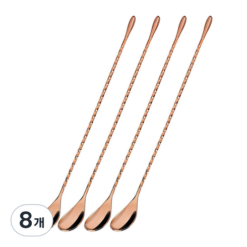 착한살림 스텐304 바스푼 30cm, 로즈골드, 8개