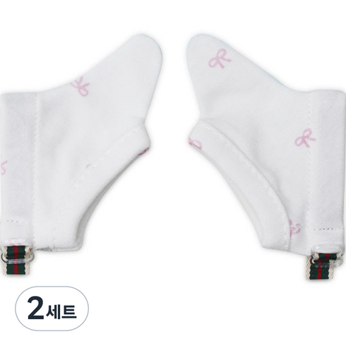 소보치 아동용 힐링썸 엄지 손가락빨기 방지 장갑 오른손 + 왼손 세트, L(24개월이상), 핑크, 2세트