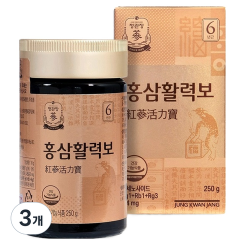 정관장 홍삼활력보, 250g, 3개