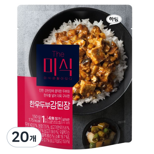 더미식 한우두부 강된장 덮밥소스, 150g, 20개