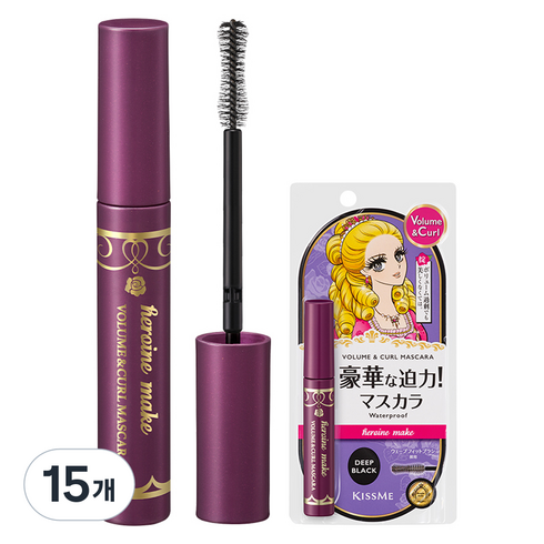 히로인메이크 볼륨앤컬 마스카라 EX 6g, 딥블랙, 15개