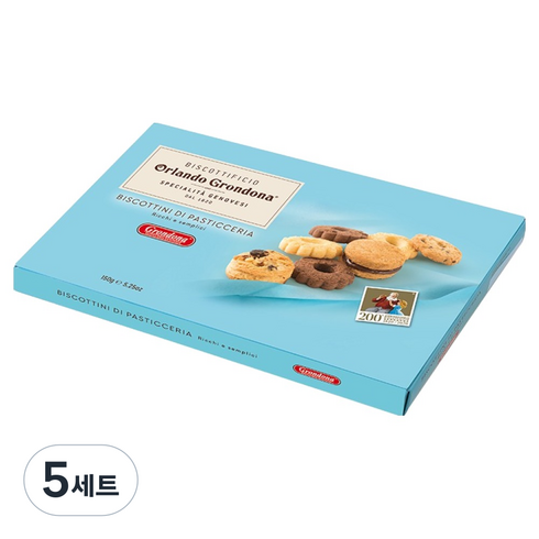 그론도나 비스꼬띠니 디 파스티체리아 쿠키세트 150g, 5세트, 5종