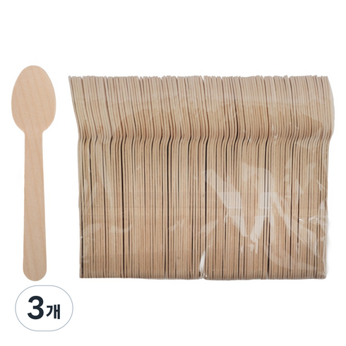 생활을그리다 우드스푼 벌크포장 140mm, 100개입, 3개