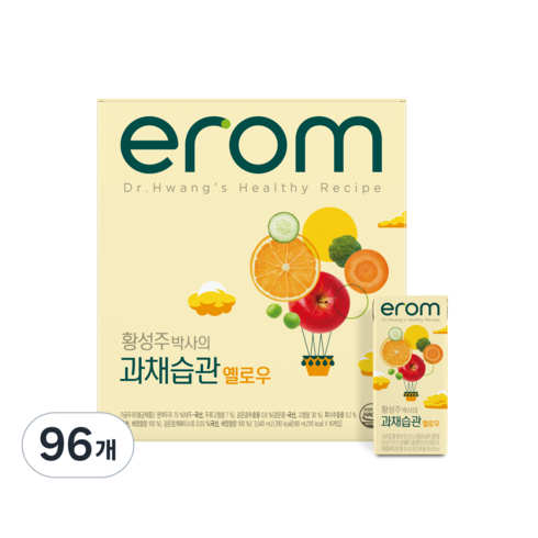 이롬 과채습관 옐로우 주스, 190ml, 96개