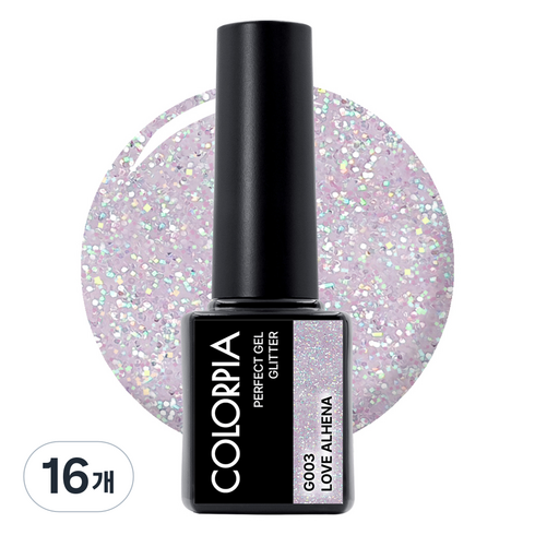 칼라피아 원스텝 글리터 젤네일, G003 러브알레나, 6g, 16개