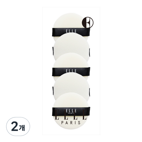 ELLE PARIS 파우더 미니 퍼프 5p, 2개, 무량