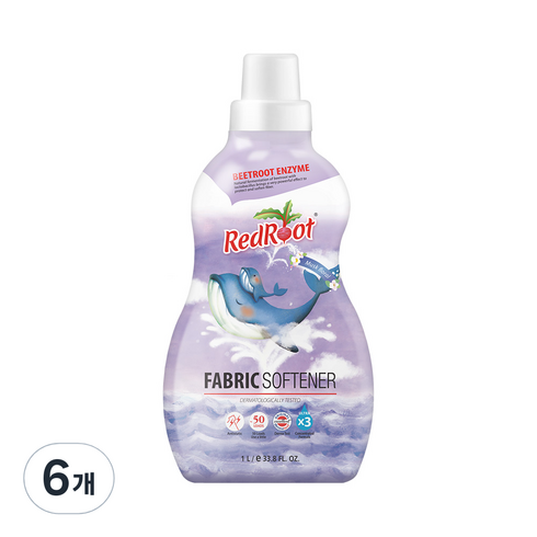 레드루트 유아 섬유유연제 머스크플로랄, 1L, 6개