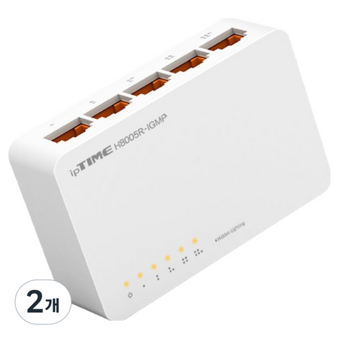 ipTIME 5포트 스위칭허브, H8005R-IGMP, 2개