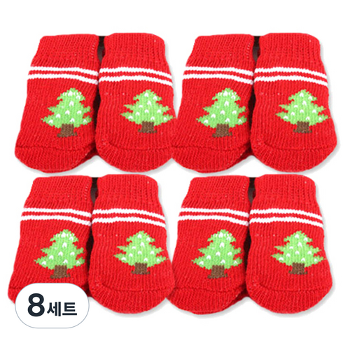 도그아이 반려동물 양말 4p, 트리, 8세트