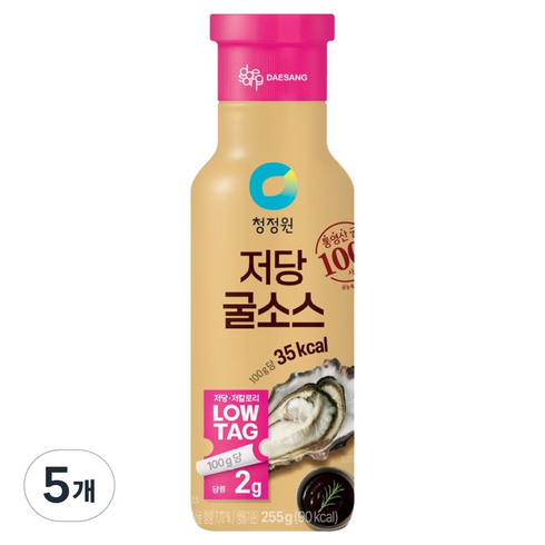 청정원 저당 굴소스, 255g, 5개